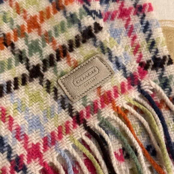 Coach Wool and Cashmere Blend Fringed Scarf - Picture 1 of 7